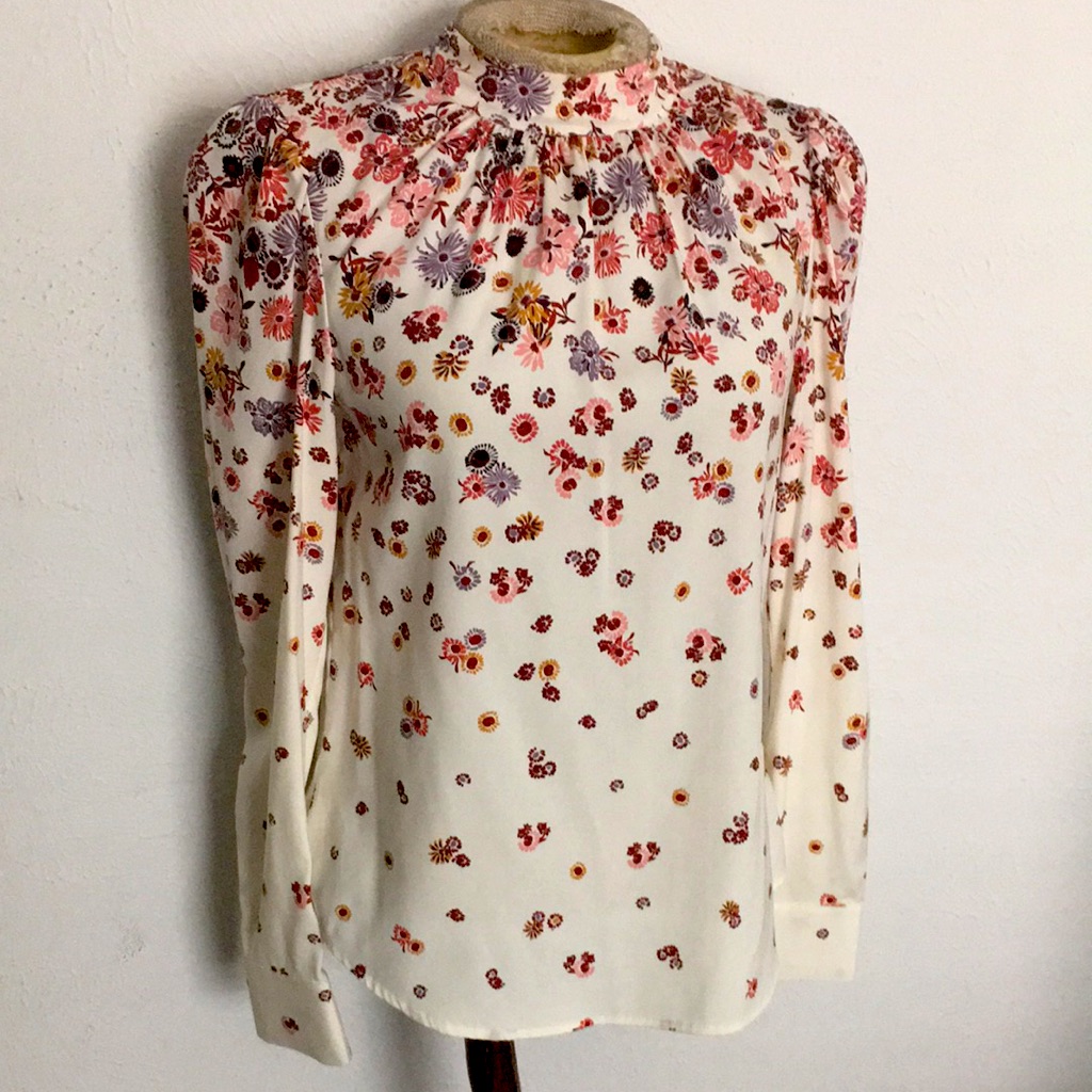 Veronica Beard Silk Floral Print Blouse Sz 0